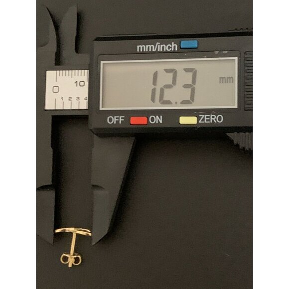 18K Gold Earrings Infinity 1.46 grams Small - Picture 12 of 13